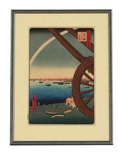 Thirteen woodblock Prints after Ando Hiroshige of