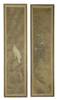 Two Chinese School Paintings c.1900 one with an eagle