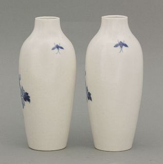 An attractive pair of soft-paste Vases c.1765 each