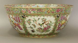 A large Canton Bowl c.1860 typically painted with