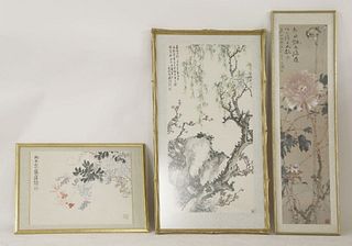 Three Chinese School Paintings 20th century one with