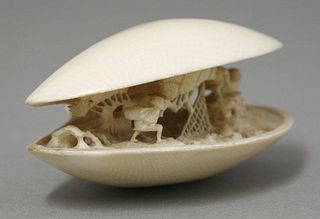 An ivory Shell Dream late 19th century the part
