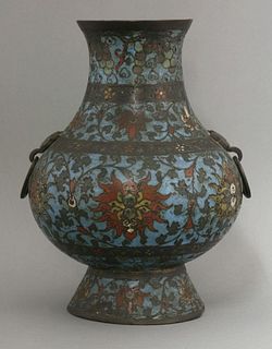 A cloisonnÃ© Vase (Hu) second half of the 17th century