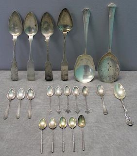 STERLING. Miscellaneous Grouping of Flatware.
