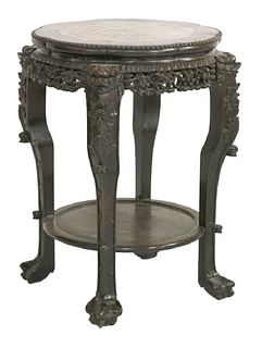 A hardwood Vase Stand c.1880 the top inset with