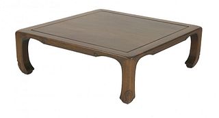 A rosewood Kang Table 20th century the square top