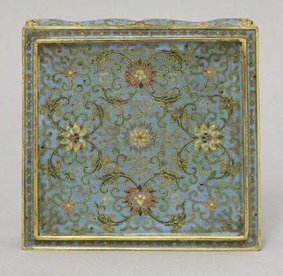 A cloisonnÃ© Seal Box and Cover possibly 18th century