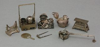 Chinese silver 19th century a group of small objects