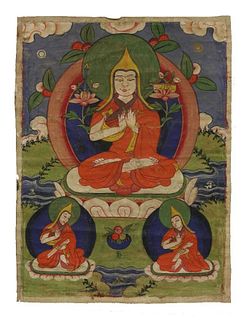 A Thanka of Tsongkhapa (founder of Gelug sect) early
