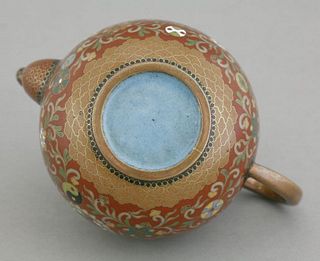 A Japanese miniature cloisonnÃ© Teapot and Cover