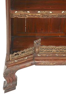 An hardwood Display Cabinet late 19th century having