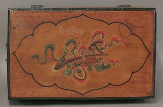 A lacquer Box and Cover probably 18th century