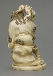 An ivory Gama Sennin late 19th century the immortal