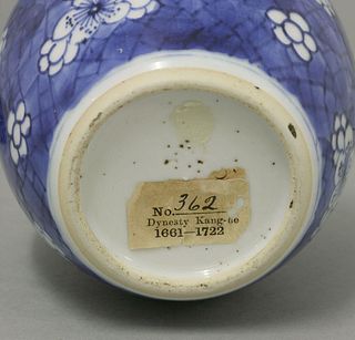 A blue and white Jar Kangxi c.1700 typically painted