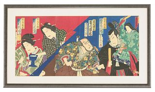 Another Triptych also by Toshimoto Kunichika this