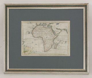 MAPS: 1. Map of Africa. Hand coloured; nd, c.1762.