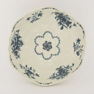 A good Worcester blue and white Junket Dish,