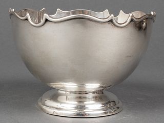 English Sterling Silver Scalloped Rim Bowl
