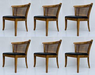 Set of 6 Dining Chairs with Rounded Backs by Drexel