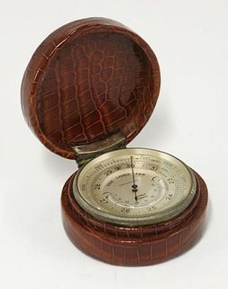 An Asprey pocket barometer and altometer, with