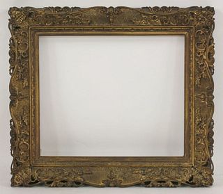 A Chinese export lacquered picture frame, 18th century,