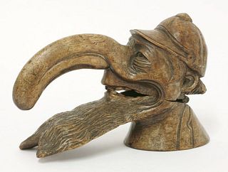 A carved novelty nutcracker, early 20th century,