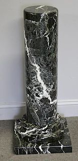 Quality Green and White Marble Pedestal.