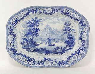 A Minton 'English Scenery Series' blue and white