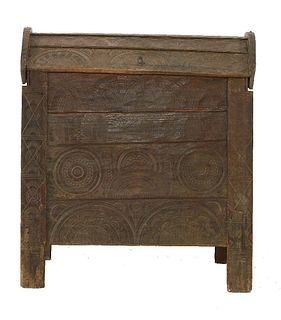 A large Scandinavian ark, mid 19th century, chest with