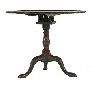 A Mahogany tripod table, 18th/19th century, the
