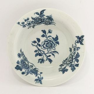 A rare Worcester blue and white Patty Pan, c.1760-1770,