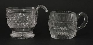 A cut glass Piggin, mid 19th century, possibly Irish,