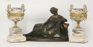A French bronze and gilt bronze figure, 19th century,