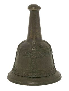 A bronze bell, possibly Paduan, 16th century, a plain
