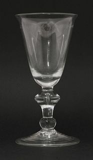 An inscribed heavy baluster Goblet, c.1715, the