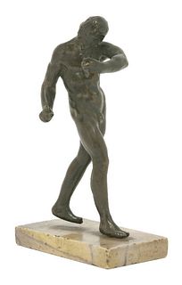 A bronze of Neptune, probably German, 17th century, on