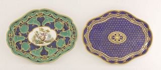 Two later decorated SÅ vres Dishes, c.1760 and early