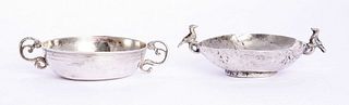 A two-handled silver wine taster,probably South