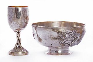 A Chinese export silver bowl, by CJ Co., Shanghai