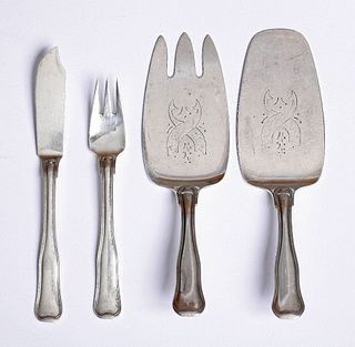 Eight pairs of metalwares Georg Jensen old danish