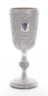An Indian silver goblet,late 19th century, Cutch