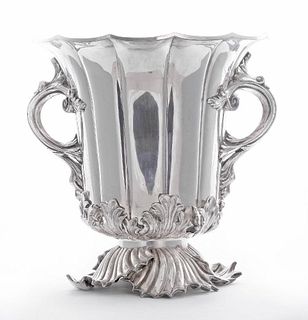 A William IV old sheffield plate two-handled wine