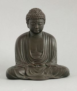 An attractive bronze Buddha,late 19th century, seated