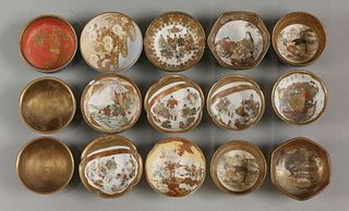 A good collection of Kutani porcelain Sauce Bowls,