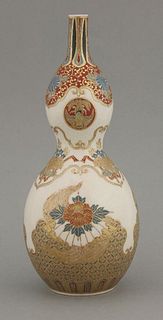 A finely decorated Satsuma double gourd Vase,decorated