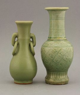 A Longquan celadon Vase, AFCYuan dynasty (1279-1368),