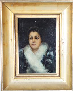 19th C. Spanish Portrait of a Lady, Oil/Panel SLR