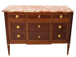 Antique French Marble Top Sideboard