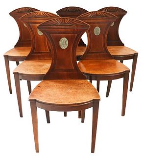 Antique Mahogany Regency Stylized Chairs