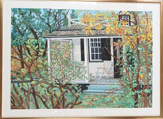 Front Porch in Nature, Oil Pastel